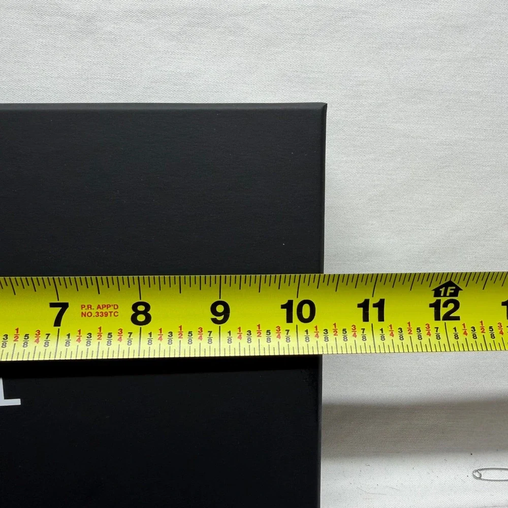 CHANEL Gift Box 10.5x7x2 Black White Camellia Flower Ribbon Luxury Packaging